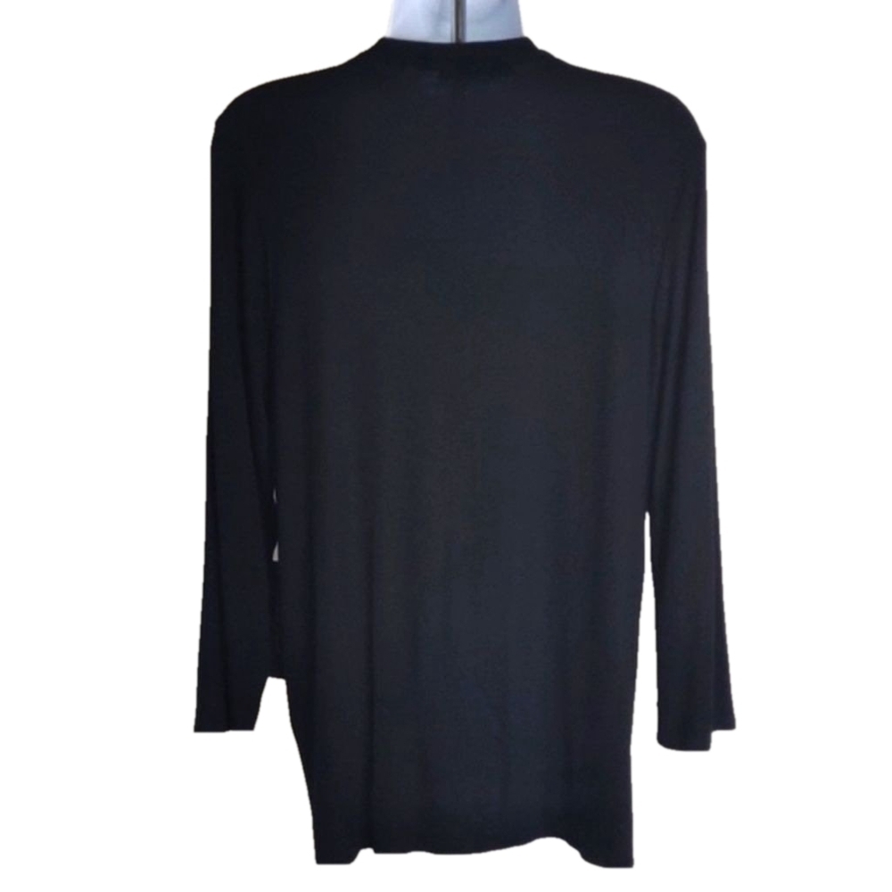 Laila Jayde black 3/4 sleeved lightweight sweater with built-in Cami, XL, NWT - Picture 4 of 9